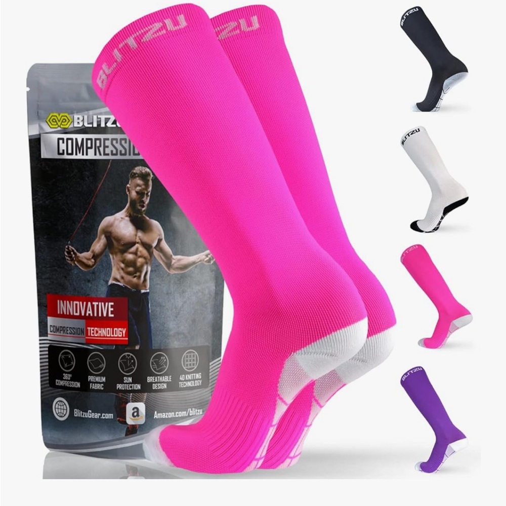 Performance Compression Socks - Pink - Picture 3 of 3